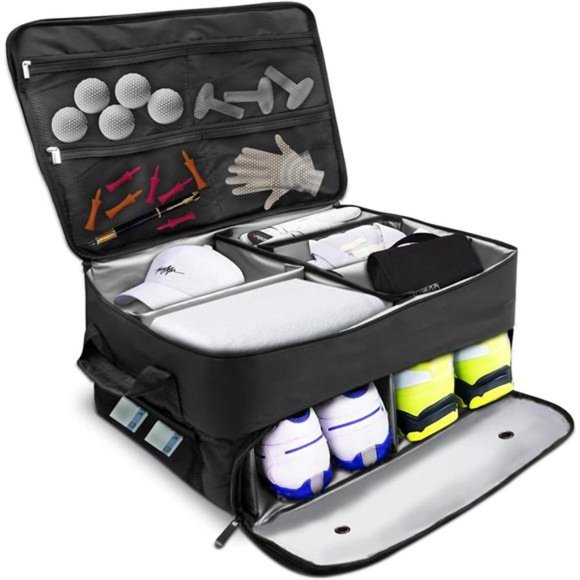 2 Layer Golf Trunk Organizer Waterproof Car Golf Locker